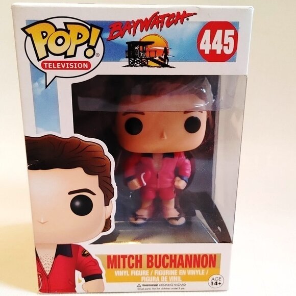 Baywatch Mitch Buchannon Pop Television vinyl figure 445 - Picture 1 of 7